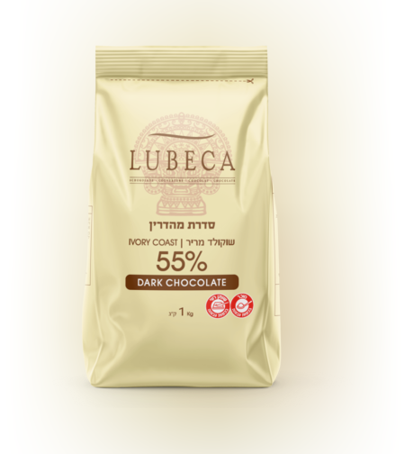 מטבעות שוקולד מריר לובקה 55% 1 ק'ג