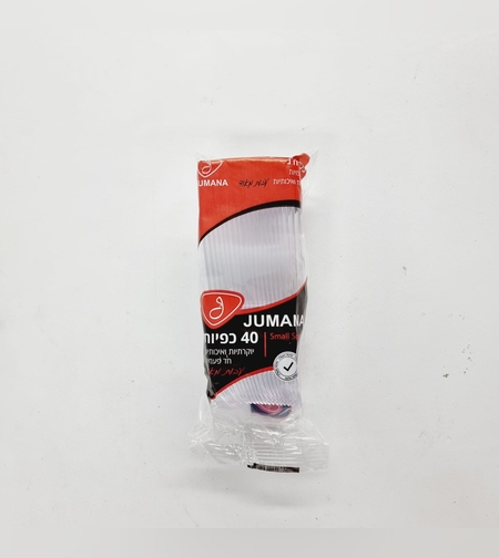 כפית קשיח מדיום שקוף (40יח)