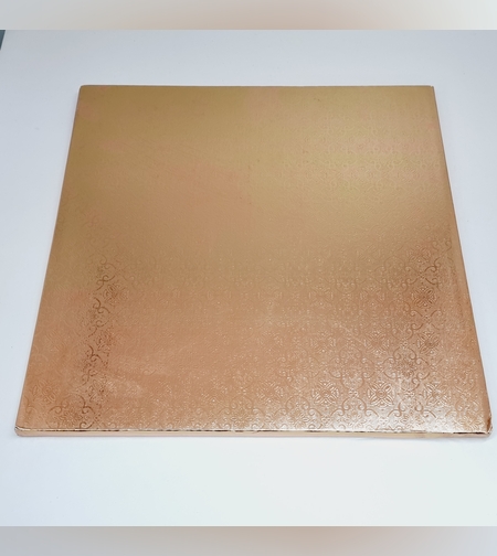 תחתית לעוגה ריבוע רוז גולד 1 ס'מ 29*29 ס'מ, 116AN