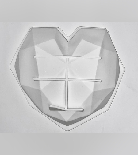 096ZA - תבנית סיליקון בצורת לב קוטר 22 ס