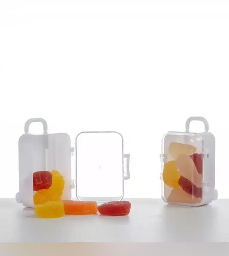 כלי פלסטיק בצורת מזוודה טרולי 7.5* 5*4 ס