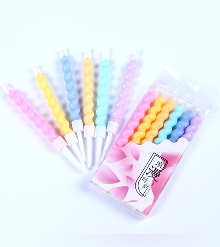 סט נרות לעוגה פסטל (6יח)