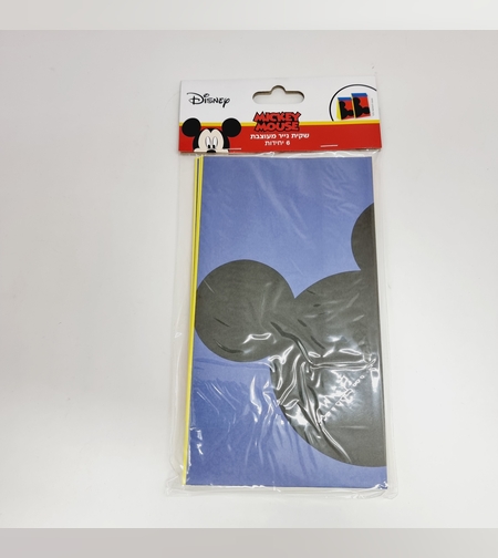 שקית נייר בסיס 6 יח- מיקי