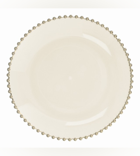 צלחת PEARL פרל 9' קרם-זהב (10 יח')