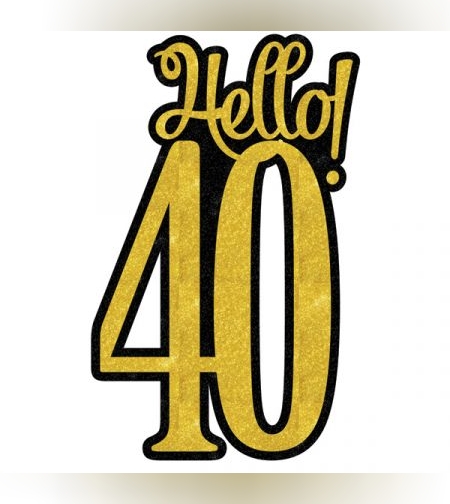 קישוט מרכז שולחן Hellow 40 - זהב שחור