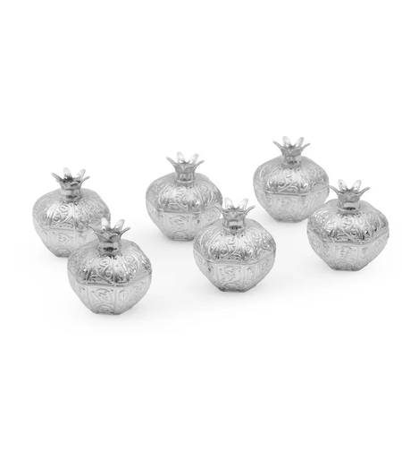 חב' 6 כלי פלסטיק בצורת רימון ק.5.8 ג.6.5 ס