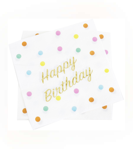 מפיות נייר 2שכ 33X33סמ 20יח-הטבעת זהב-גיל שנה