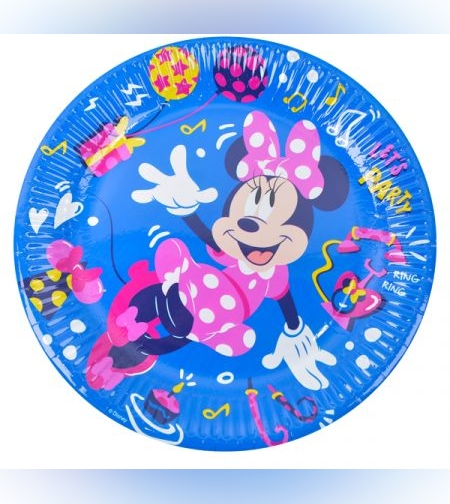 צלחות נייר 23 סמ 8 יח - מיני מסיבה