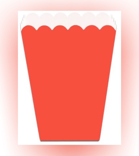 קופסאות פופקורן וחטיפים 6 יח - כתום