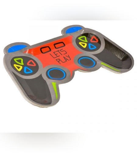 צלחות נייר צורניות 23 סמ 8 יח - גיימרים