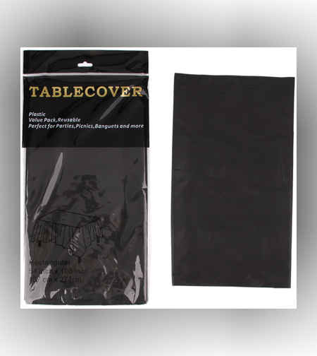 מפת שולחן ניילון 137*274 שחור