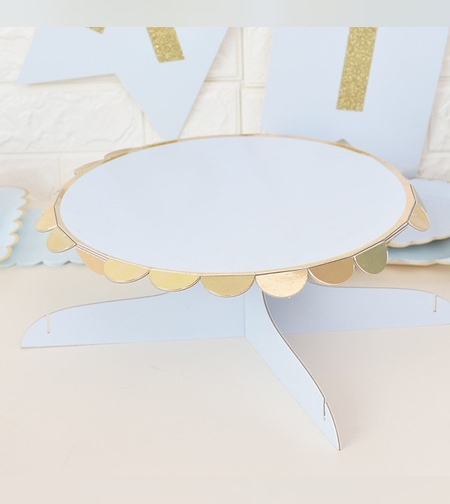 סטנד נייר לעוגה - תכלת פסטל