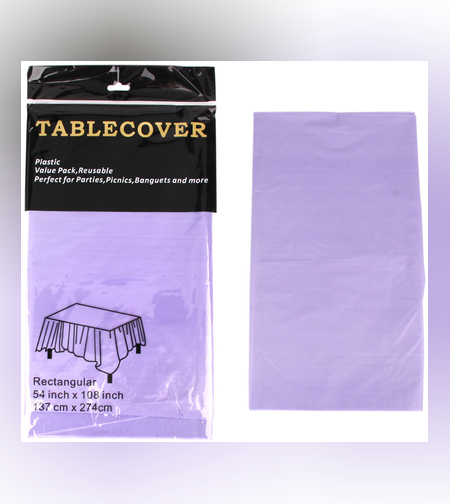 מפת שולחן ניילון 137*274 סגול פסטל