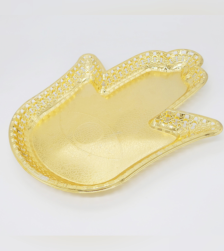 כלי בצורת חמסה זהב 34*41 ס