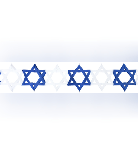 שרשרת קישוט מגן דוד כחול לבן 3 מ'