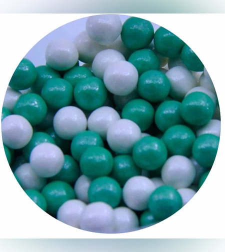 סוכריות פנינה 80 ג' מיקס ירוק לבן