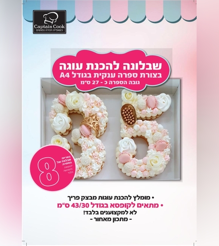 005AH שבלונה מפלסטיק בגודל A4 ספרה 8