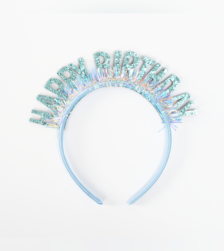 קשת לראש גליטר פרנזים כחול טורקיז