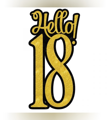 קישוט מרכז שולחן Hellow 18- זהב שחור