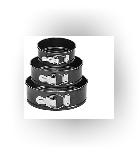 סט 3 תבניות קפיץ שחורותבקופסה ES-4821