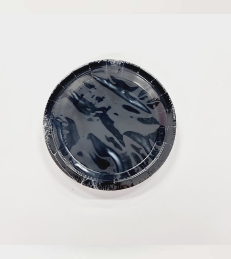 צלחת נייר 7' (10יח') שחור