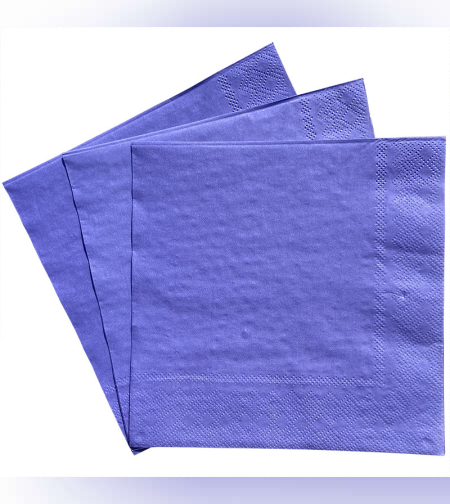 מפיות נייר חלקות צבע סגול כהה - 20 יחידות