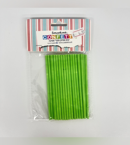 מקל סוכריה ירוק 30 יח'