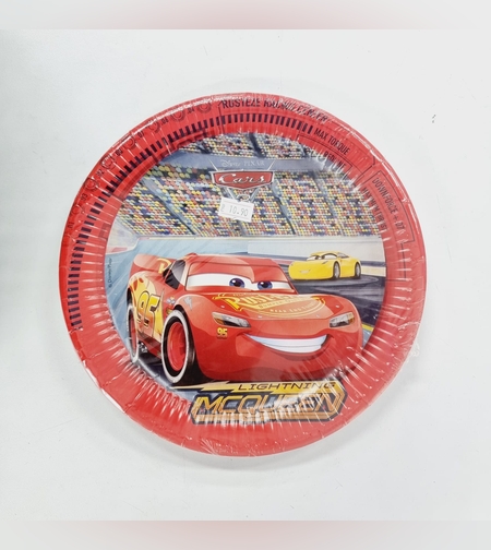 צלחות נייר 23 סמ 8 יח' - מכוניות 3