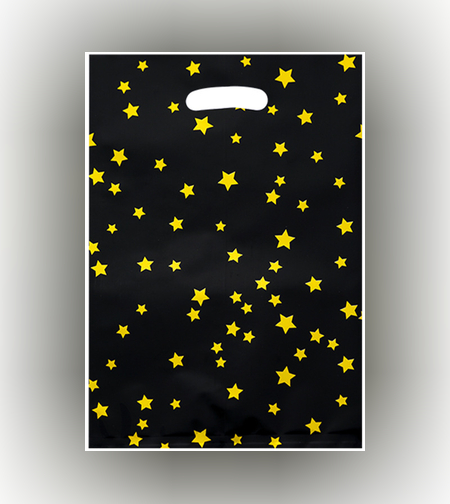 שקיות הפתעה מטאלי כוכבים (10יח') - שחור