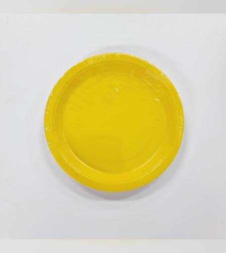 צלחת נייר 7' (10יח') צהוב