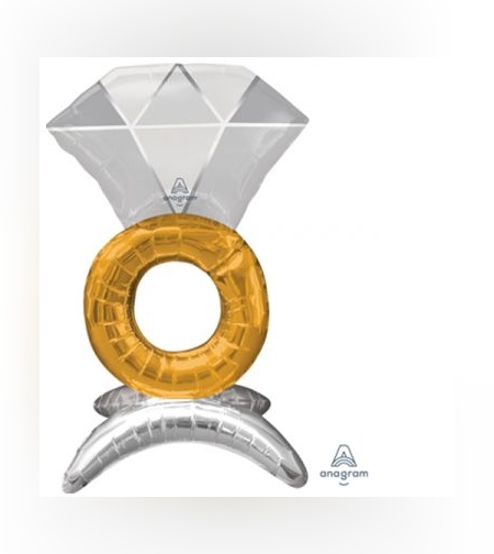 בלון מיילר 21 חתונה-מרכז שולחן טבעת נישואין (לניפוח באויר)