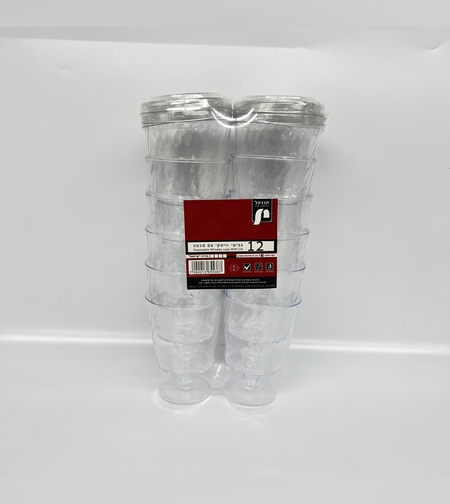 כוס ויסקי + מכסים 12 יחידות