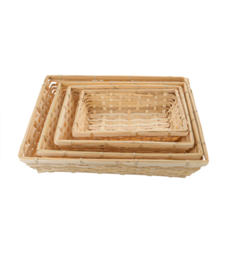 סלסלת קש מלבנית 20*30*8 - טבעי