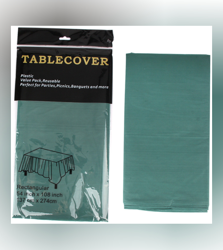 מפת שולחן ניילון 137*274 ירוק כהה