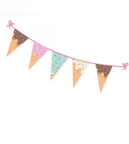 שרשרת דגלים גלידה