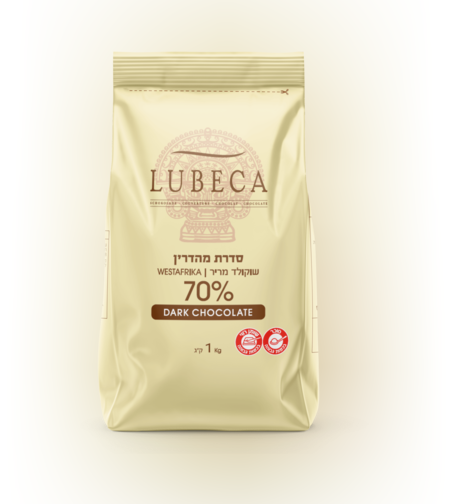 מטבעות שוקולד מריר לובקה 70% 1 ק'ג