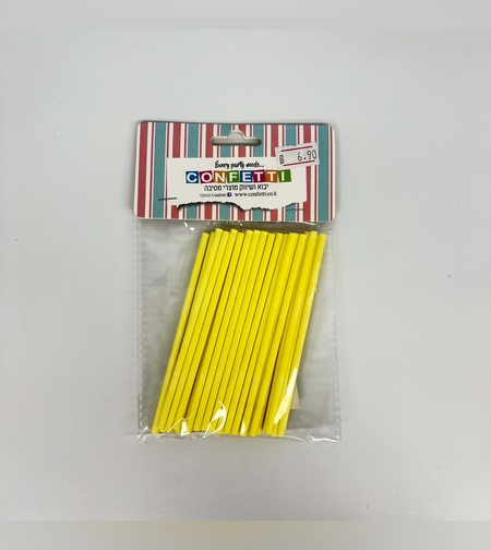 מקל סוכריה צהוב 30 יח'