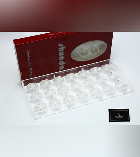 1920-תבנית פוליקרבונט לשוקולד שושנה