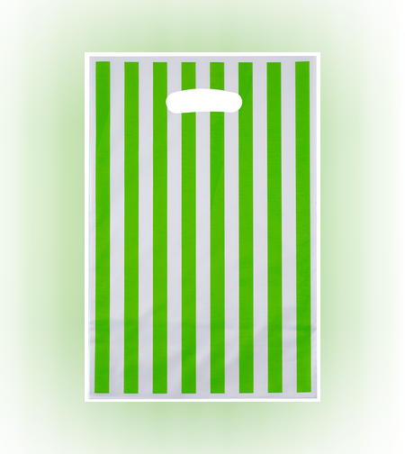 שקיות הפתעה ניילון (10יח') - פסים ירוק בהיר