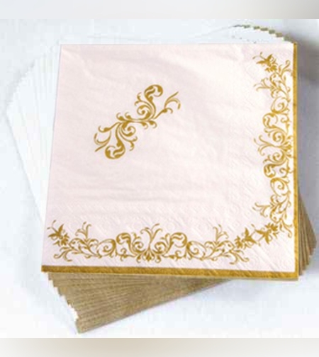 מפיות סט קלאסי 16 יח' זהב