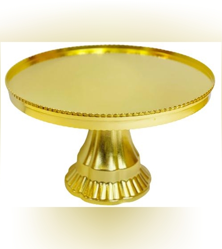 083J - מעמד לעוגה פלסטיק זהב קוטר 30 0״מ