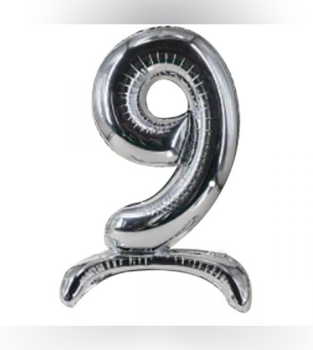 בלון מיילר 32 מרכז שולחן כסף ספרה 9