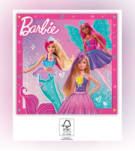 מפיות נייר 20 יח' - ברבי