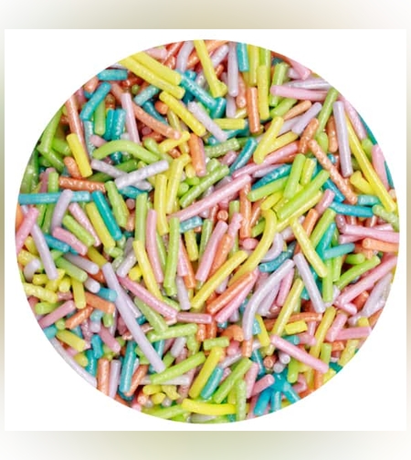 סוכריות איטריות ארוכות פסטל צבעוני 65 גרם