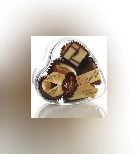 מארז פרלינים לב 5 חלבי