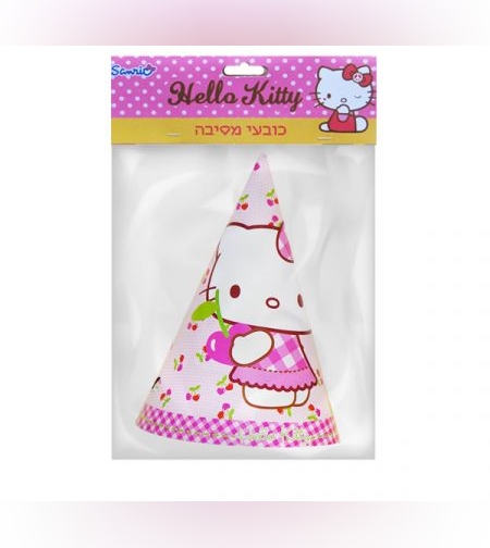 כובעים ליום הולדת 6 יח - הלו קיטי