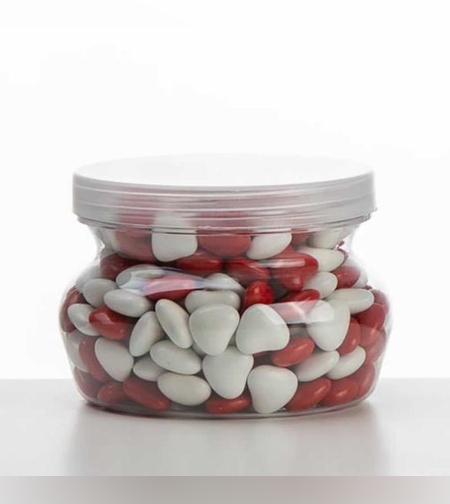 צנצנת פלסטיק לקינוחים 8.5*6 (250מל) 6 יח