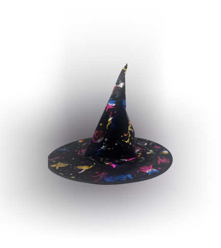 כובע מכשפה מודפס 36.5*37 ס