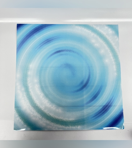 9005 - טפט מדבקה לכיסוי משטח עוגה 35*35 0'מ - ספירלה שמיים