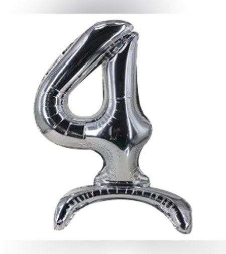 בלון מיילר 32 מרכז שולחן כסף ספרה 4